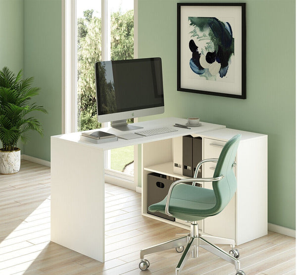 Mcombo l shaped desk corner desk home office deals workstation