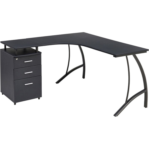 Small l shaped desk online with file drawer