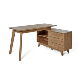 Arash Reversible Corner Desk for Home Office - Montana Oak