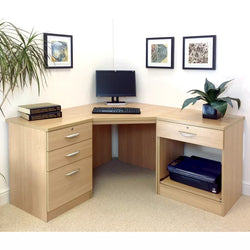 Suprima Corner Desk - English Oak