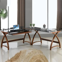 Zosia Modular Curve Corner Desk - Walnut