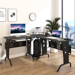 Orion Corner Desk - Graphite Black