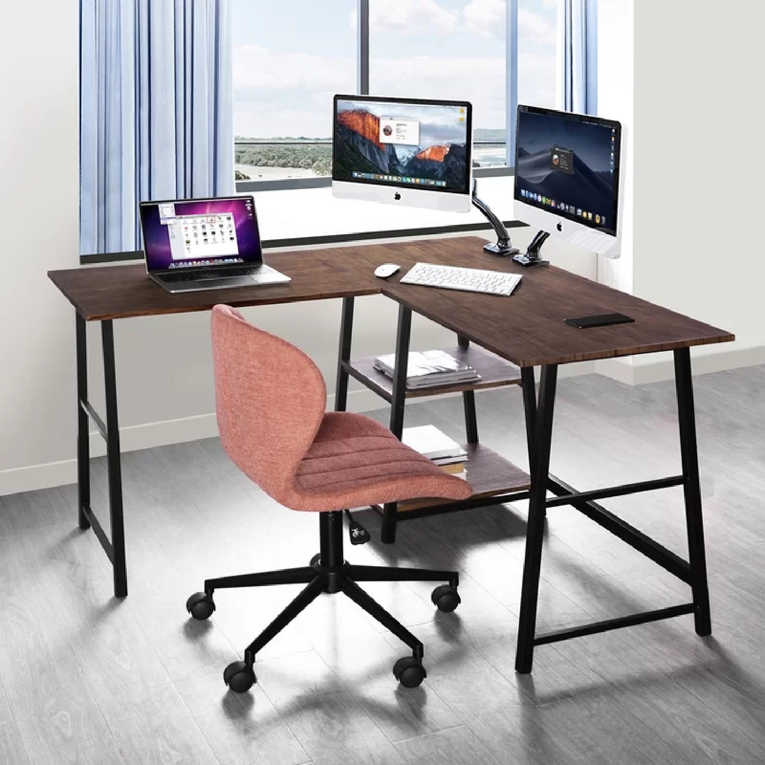 44 inch l shaped outlet desk