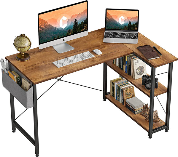 Adley L-Shaped Corner Desk for Home Office - Fir - 120cm | Corner Desks ...